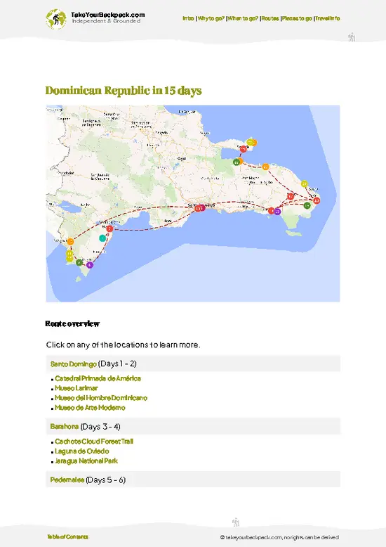 example page 4 from our offline Travel Guide for Dominican Republic